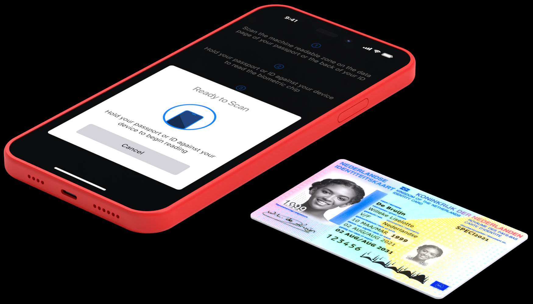 Remote onboarding using NFC and a passport or ID
